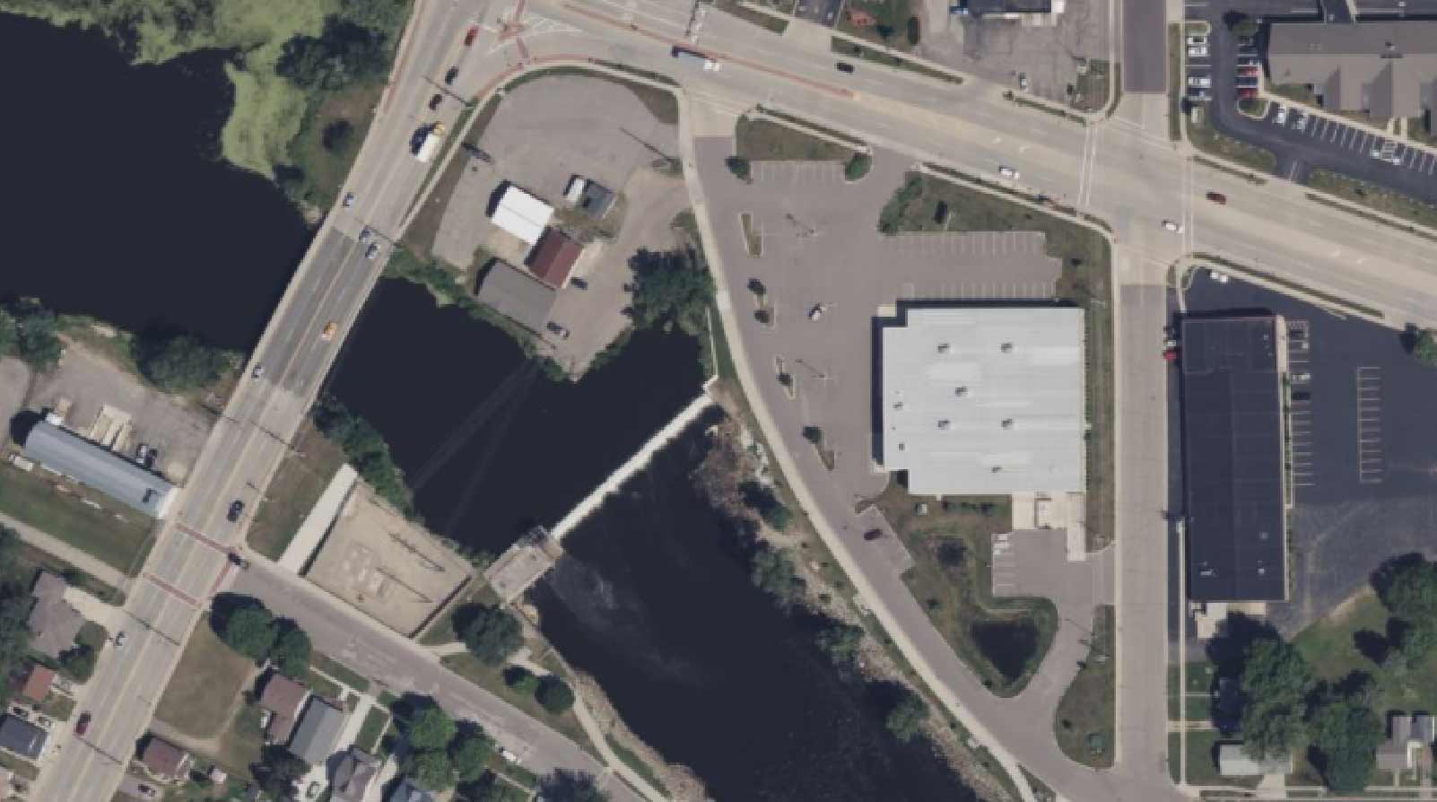 aerial aerial view of building