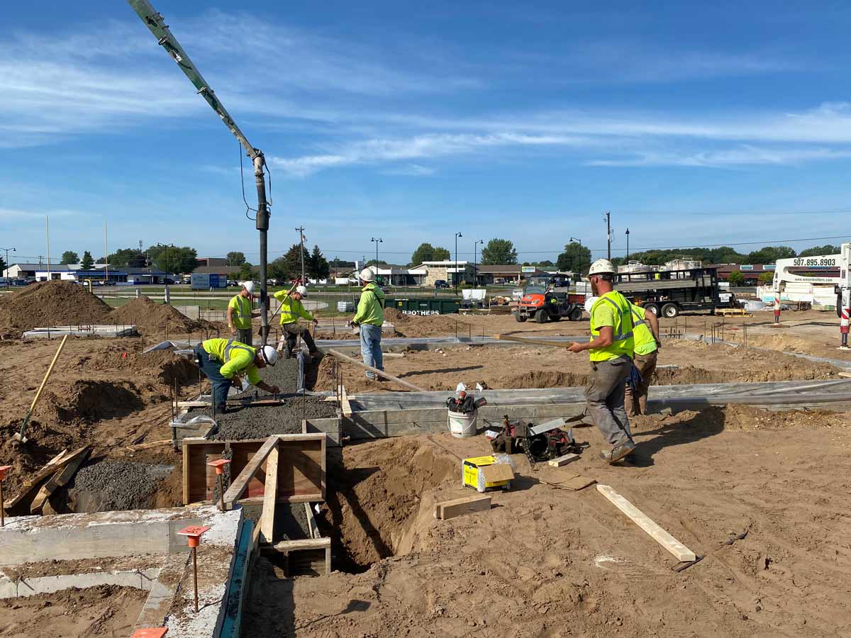 crew on site digging