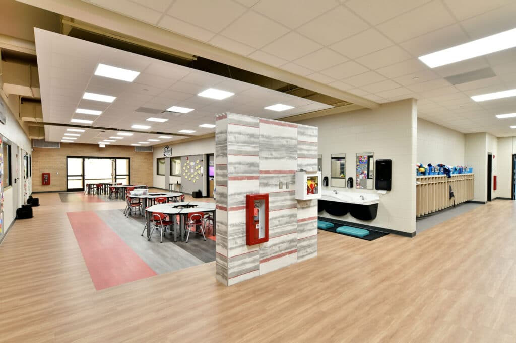 Abbotsford SD FEMA Collaboration Space between elementary classrooms