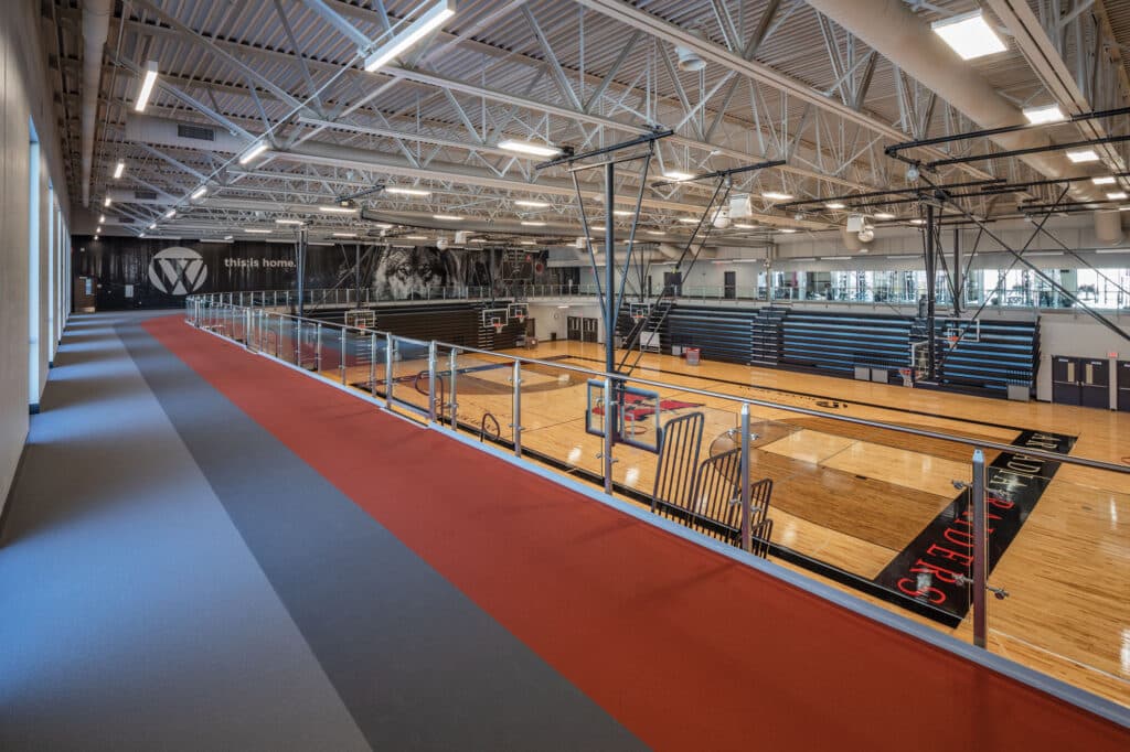 Arcadia Wanek Community Center Walking Track above the gym