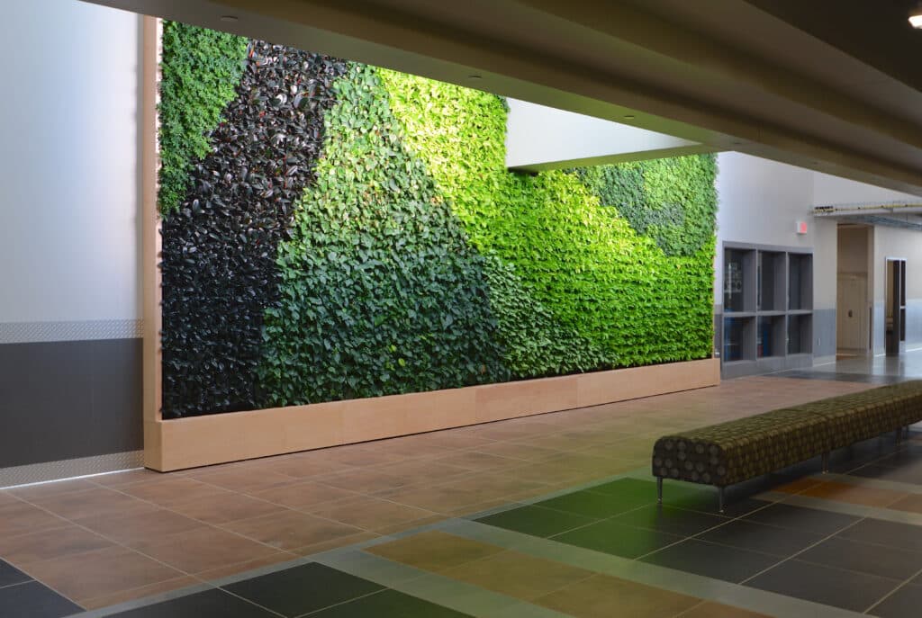 Interior living wall image of WTC Integrated Technology Center designed by HSR