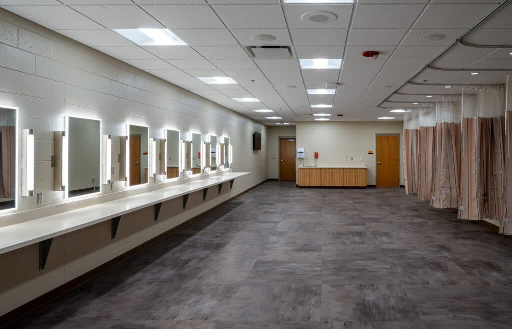 Dodgeville SD Green Room in Auditorium Addition