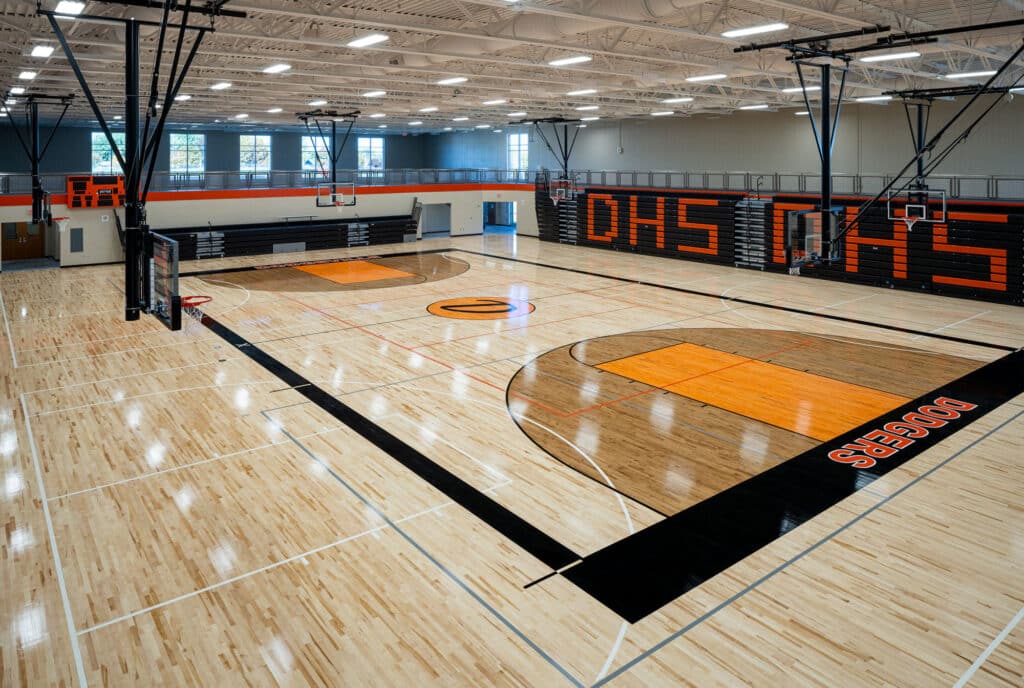 Dodgeville SD Gym view from upper walking track