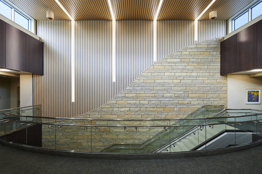 Interior decorative stairs at GHS Tomah Clinic