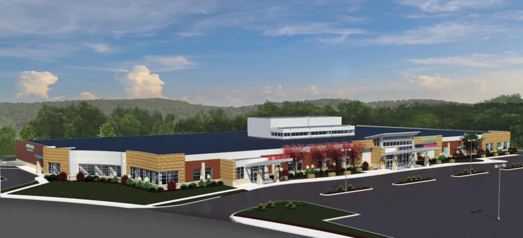 GHS Winona Campus Exterior Rendering Image designed by HSR