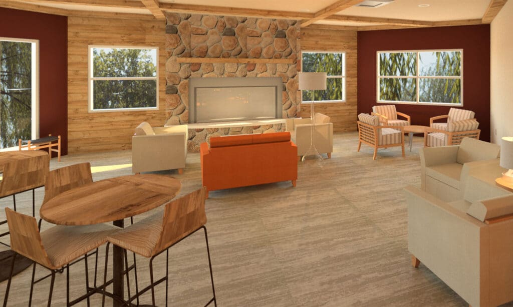 Design interior rendering conceptual image of Ho-Chunk Independent Living Facility