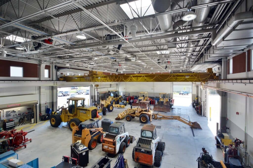Interior image of WTC Diesel Heavy Equipment Addition Garage