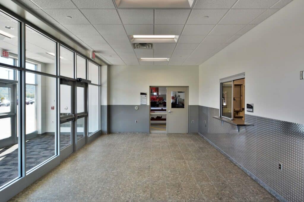 Interior entrance to the WTC Diesel Heavy Equipment Addition