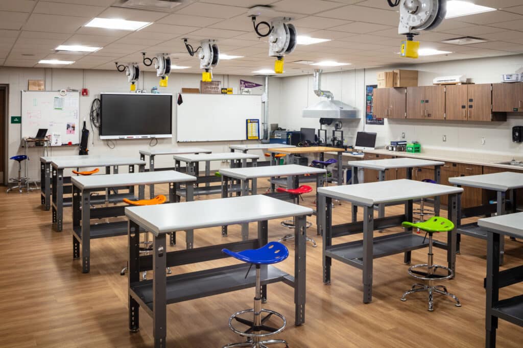 La Crescent High School Tech Education Classroom designed by HSR