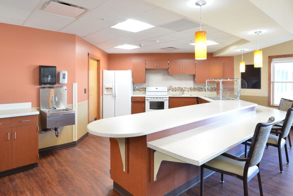 Dining area at Lakeview Health Center