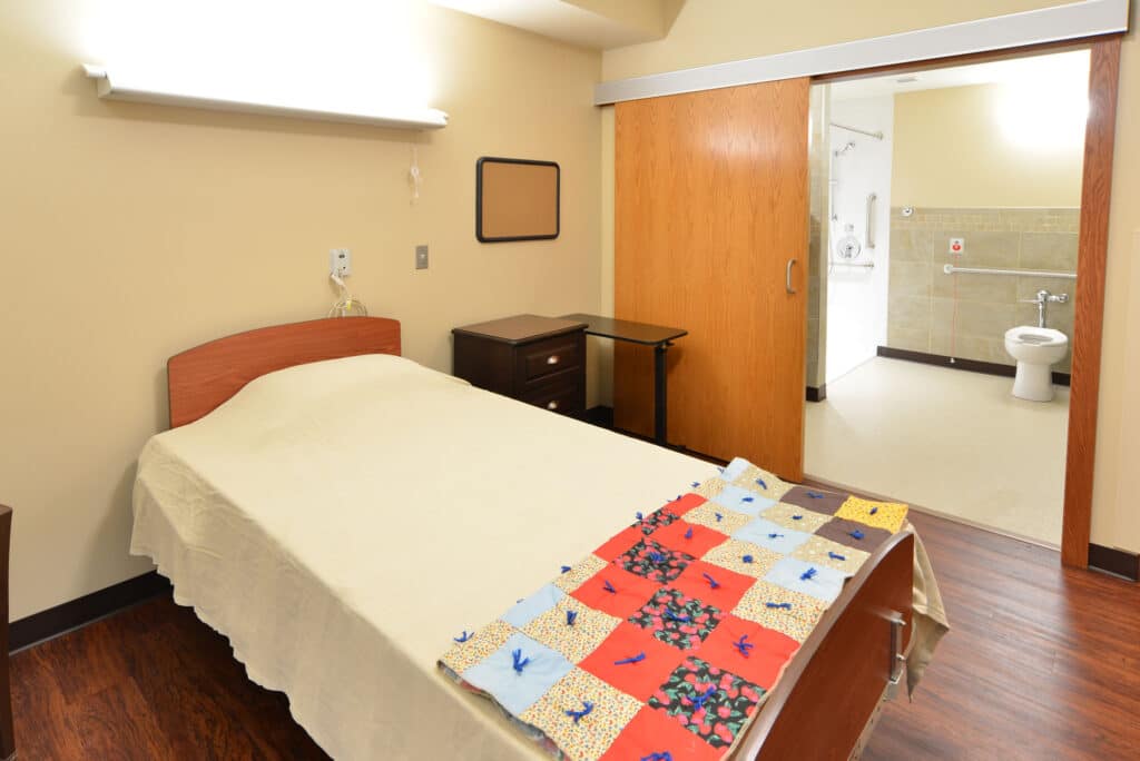 Resident room at Lakeview Health Center