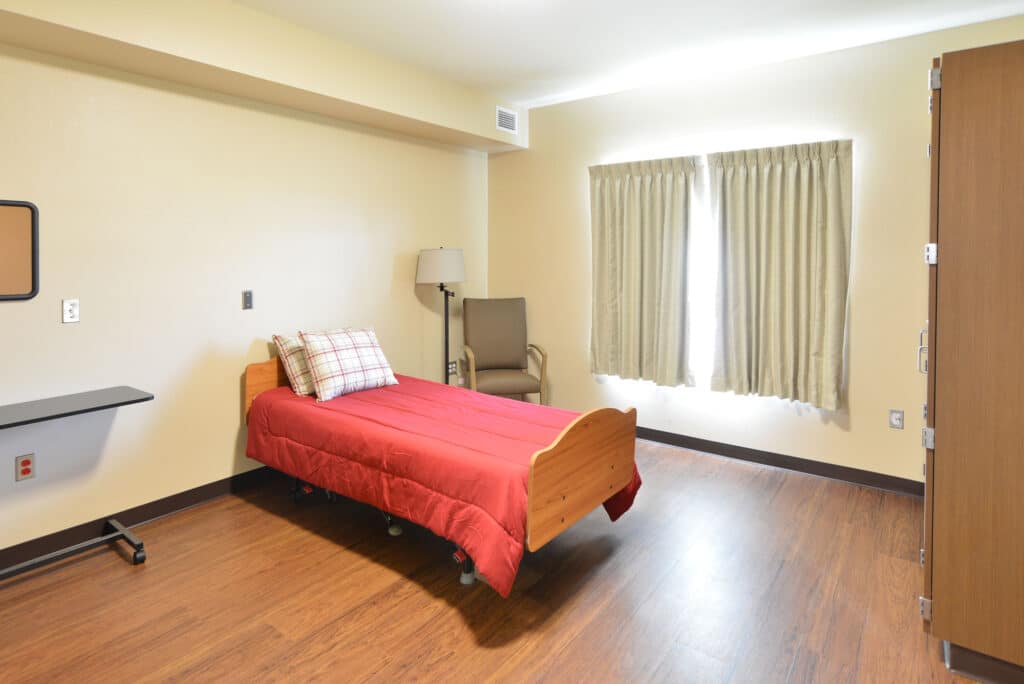 Resident room at Lakeview Health Center