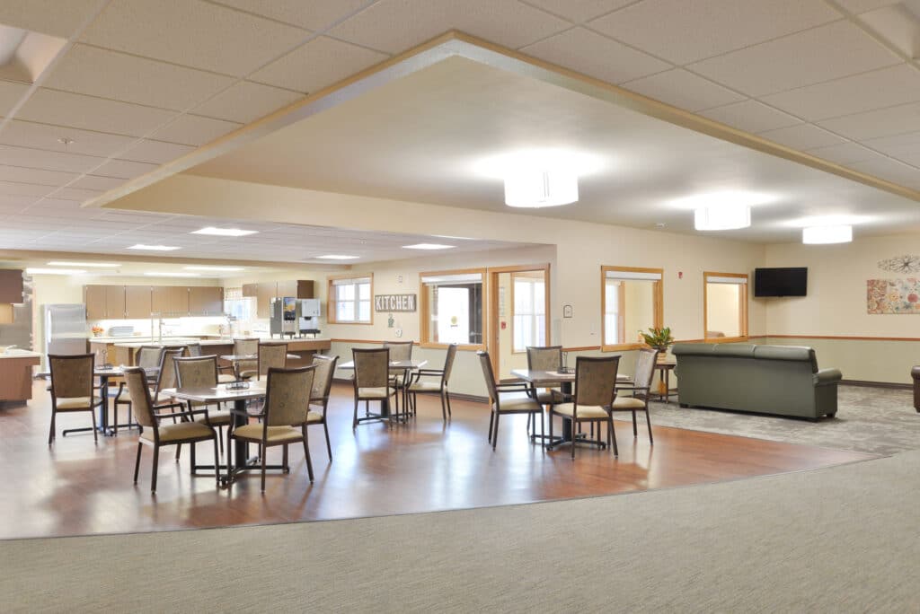 Dining area at Lakeview Health Center