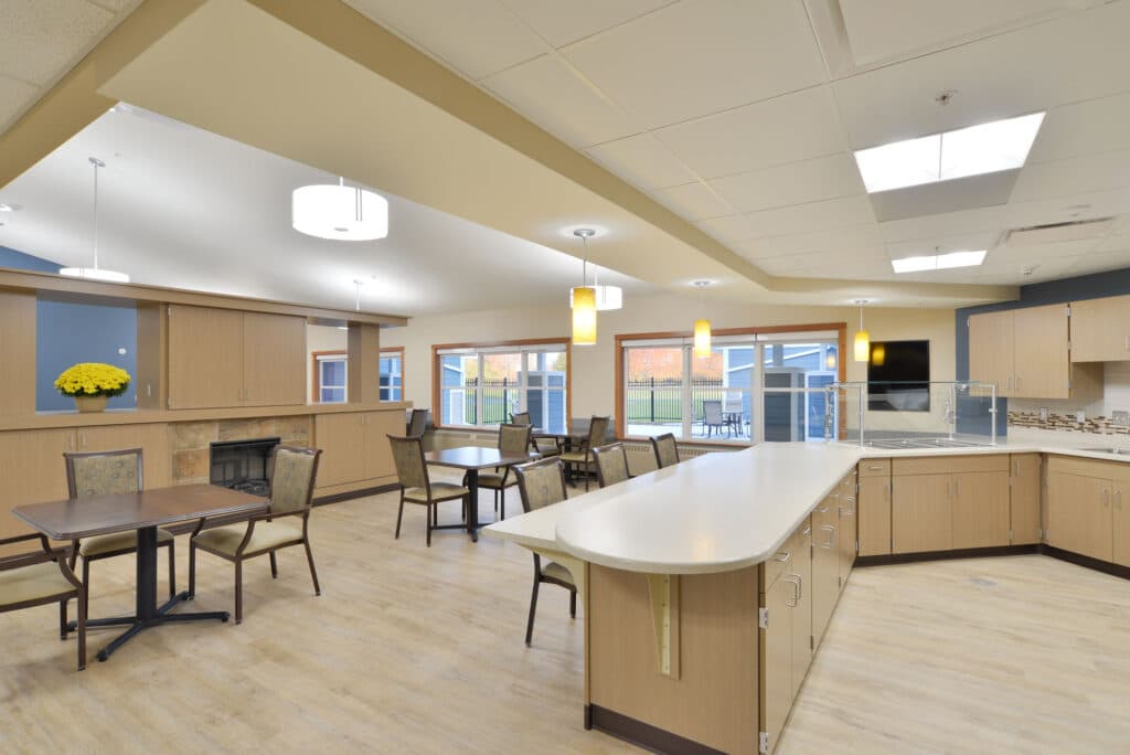 Dining area at Lakeview Health Center