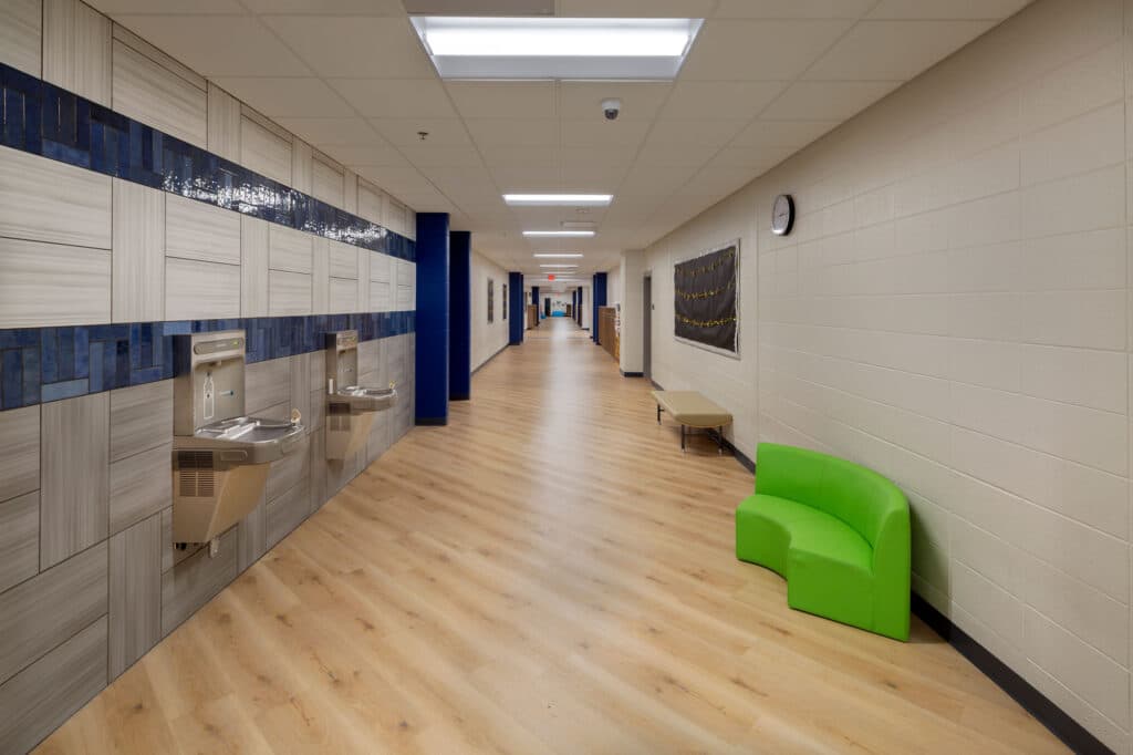 Mineral Point Elementary Renovated Hallway