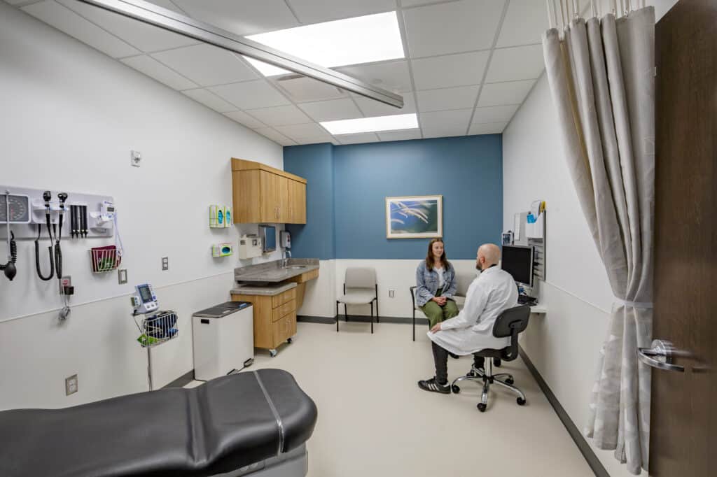 Elroy Clinic exam room designed by HSR