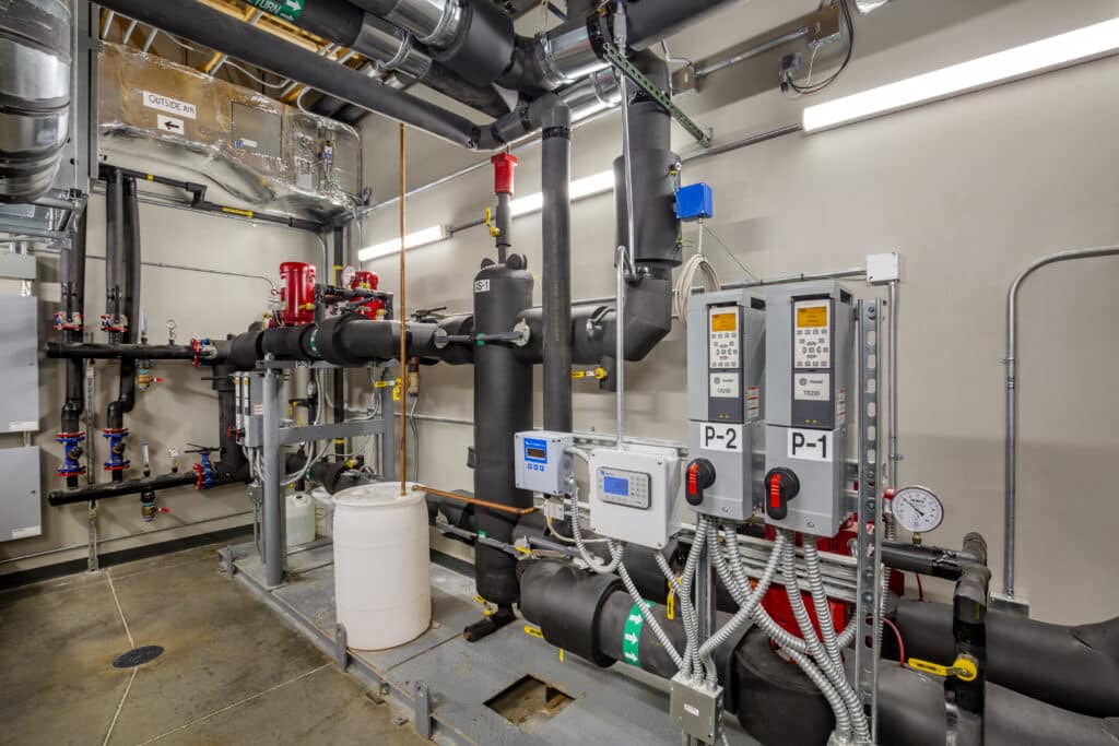 Elroy Clinic mechanical room designed by HSR MEP Engineers