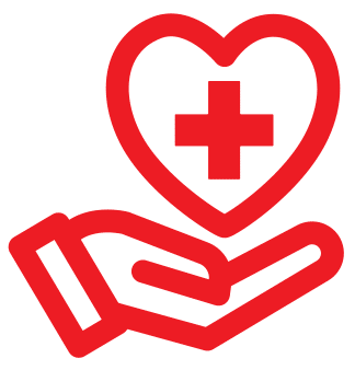 hand holding heart icon