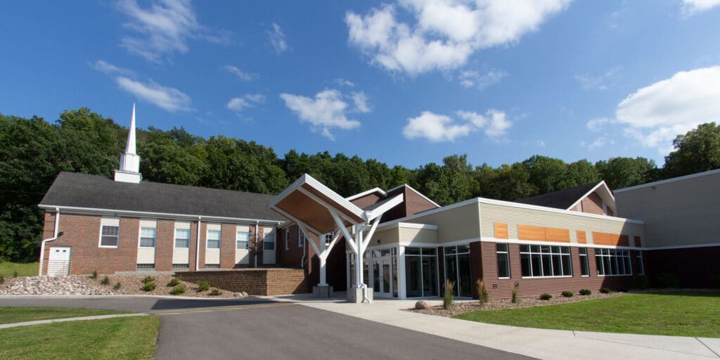 Bethany Church La Crosse exterior image of the entrance to the addition