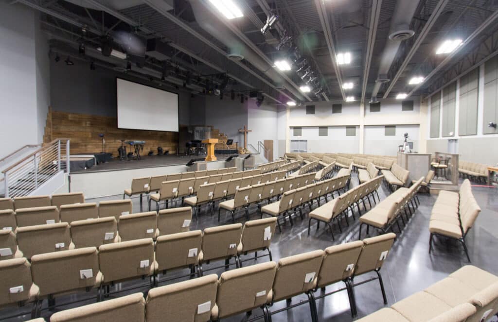 Bethany Church La Crosse Inside multi purpose addition set up for worship