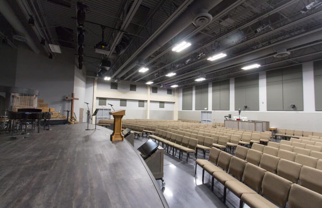 Bethany Church La Crosse Inside multi purpose addition set up for worship