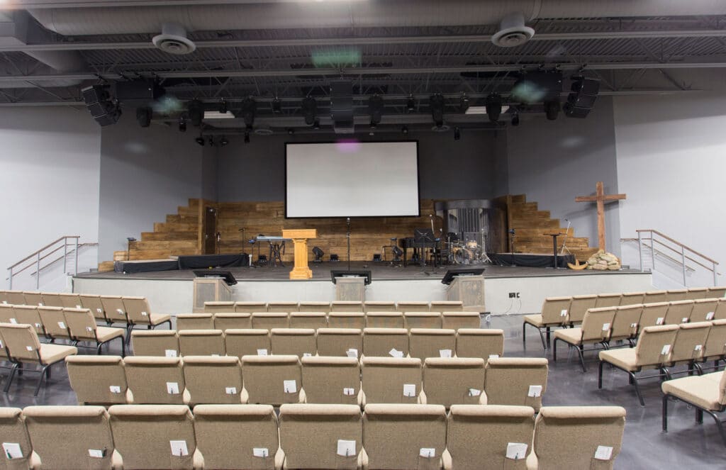 Bethany Church La Crosse Inside multi purpose addition set up for worship