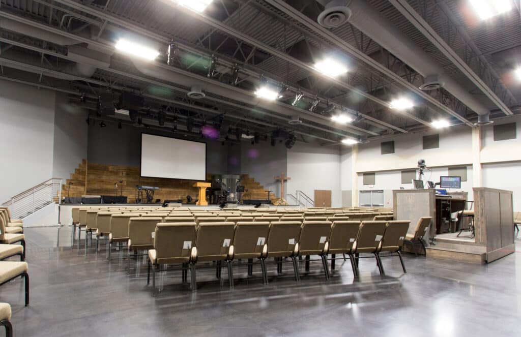 Bethany Church La Crosse Inside multi purpose addition set up for worship