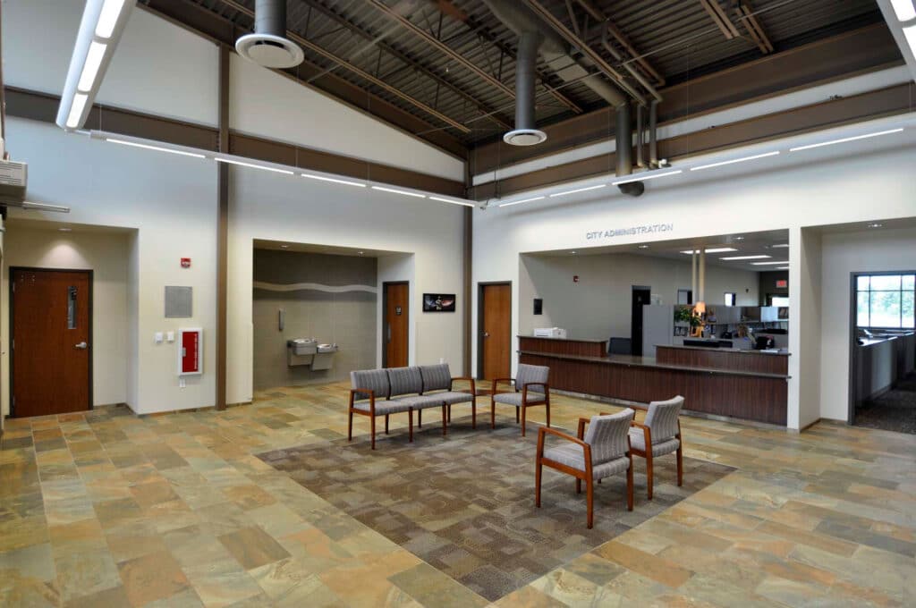 Interior lobby of Cumberland City Hall designed by HSR
