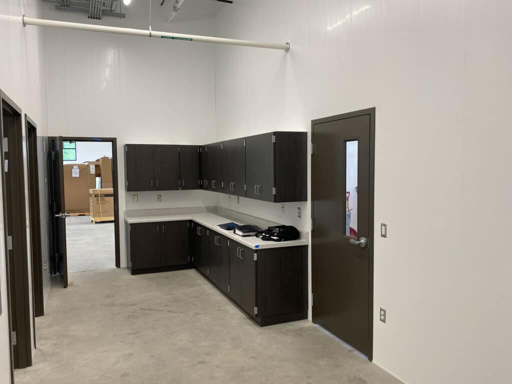 WI DNR Joint Operations Center Interior Hallway with cabinets