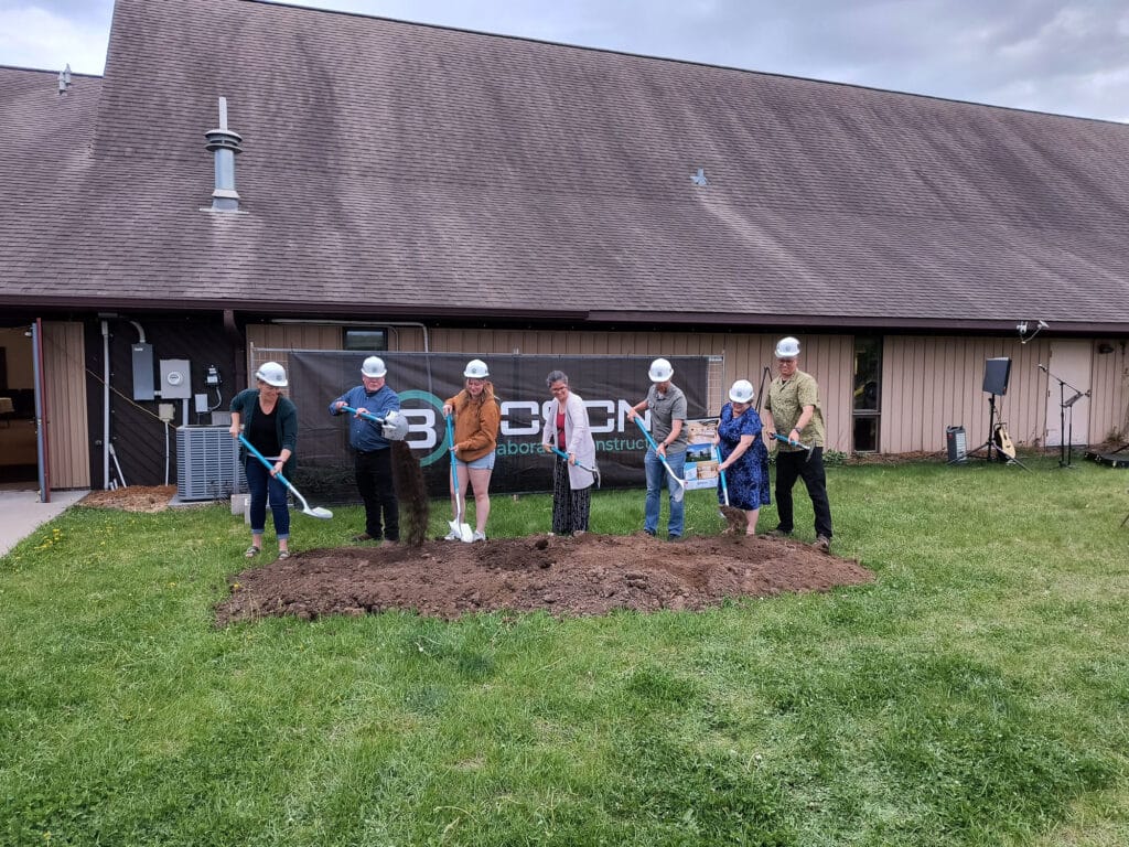 Faith Free Church Sparta Groundbreaking Ceremony with people