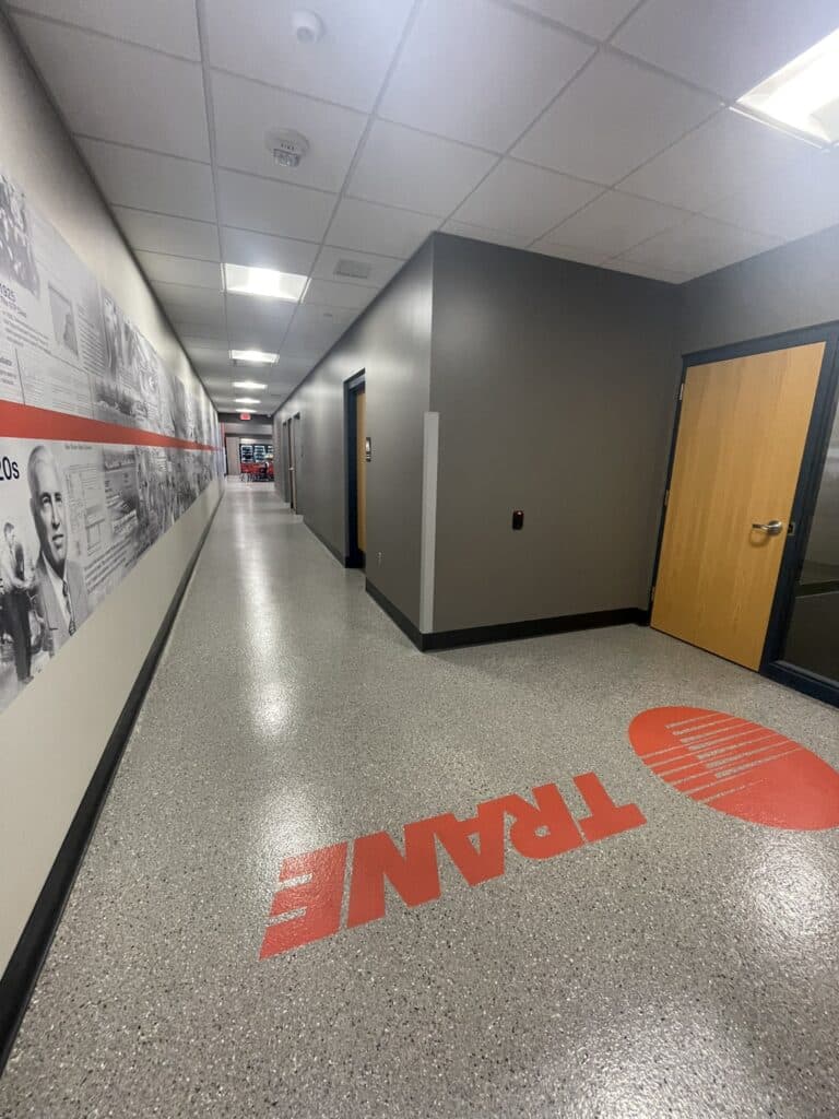 Trane Plant 4 Breakroom Interior hallway