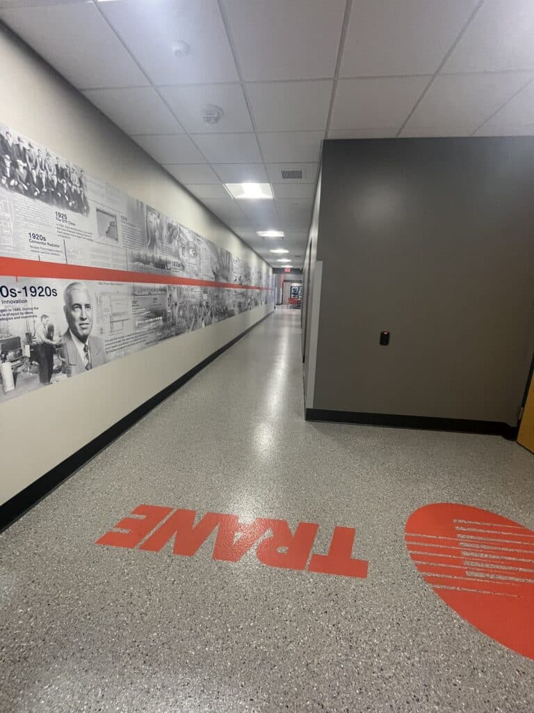 Trane Plant 4 Breakroom Interior hallway