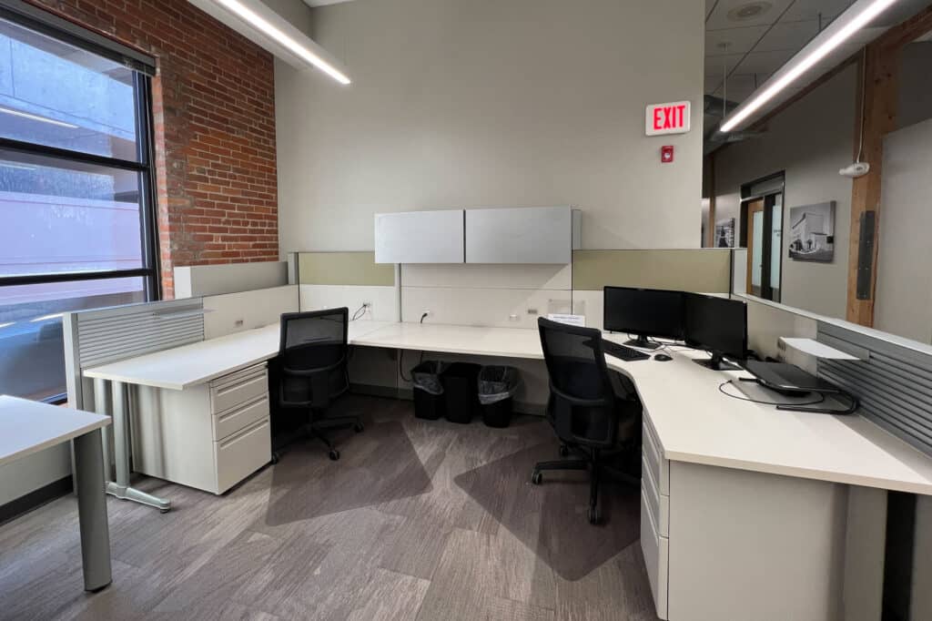 Marine Credit Union renovation open office area