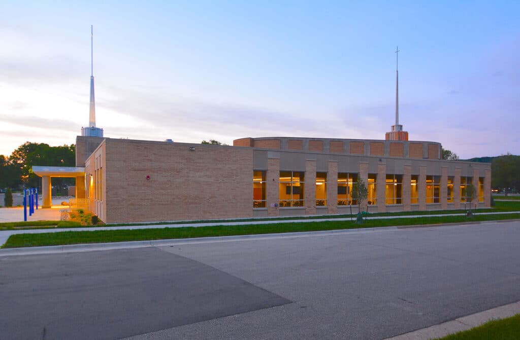 MMOC Exterior Side Image of the Parish Hall Addition to the Church