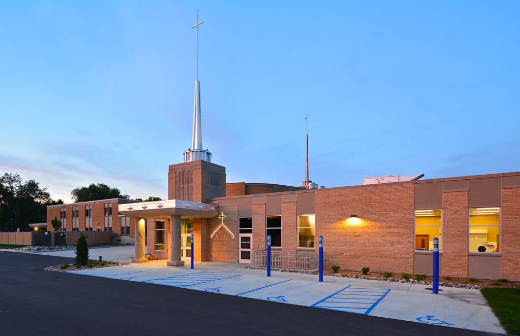 MMOC Exterior Image of the Parish Hall Addition to the Church