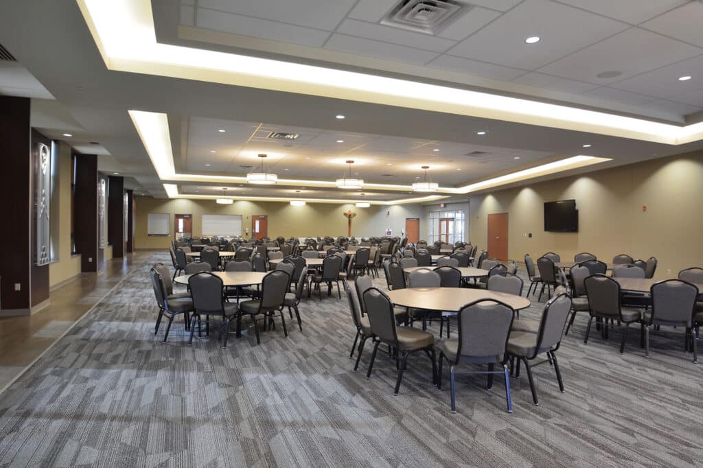 MMOC Main Level Parish Hall with Tables