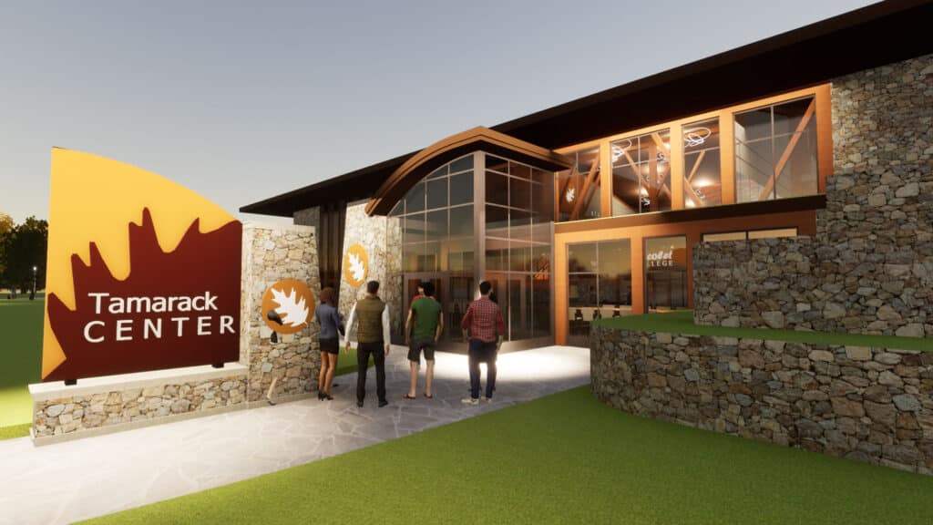 Nicolet College Campus Master Planning Exterior Signage and Building Entry designed by HSR