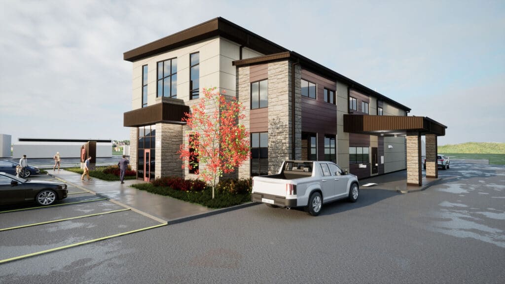 People's State Bank Waukon Exterior Drive Through Rendering
