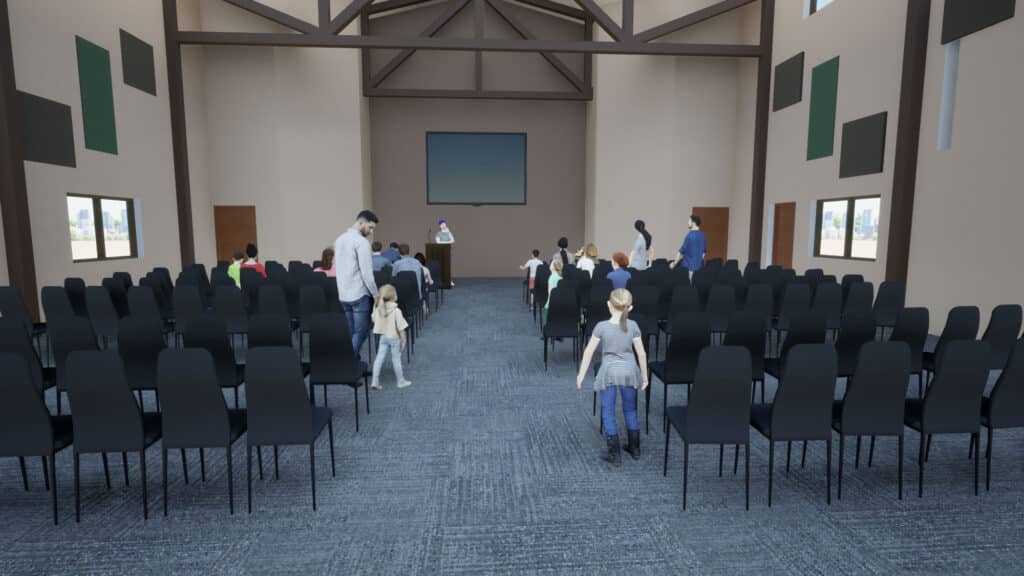Trail Ridge Interior Rendering of Chapel designed by HSR