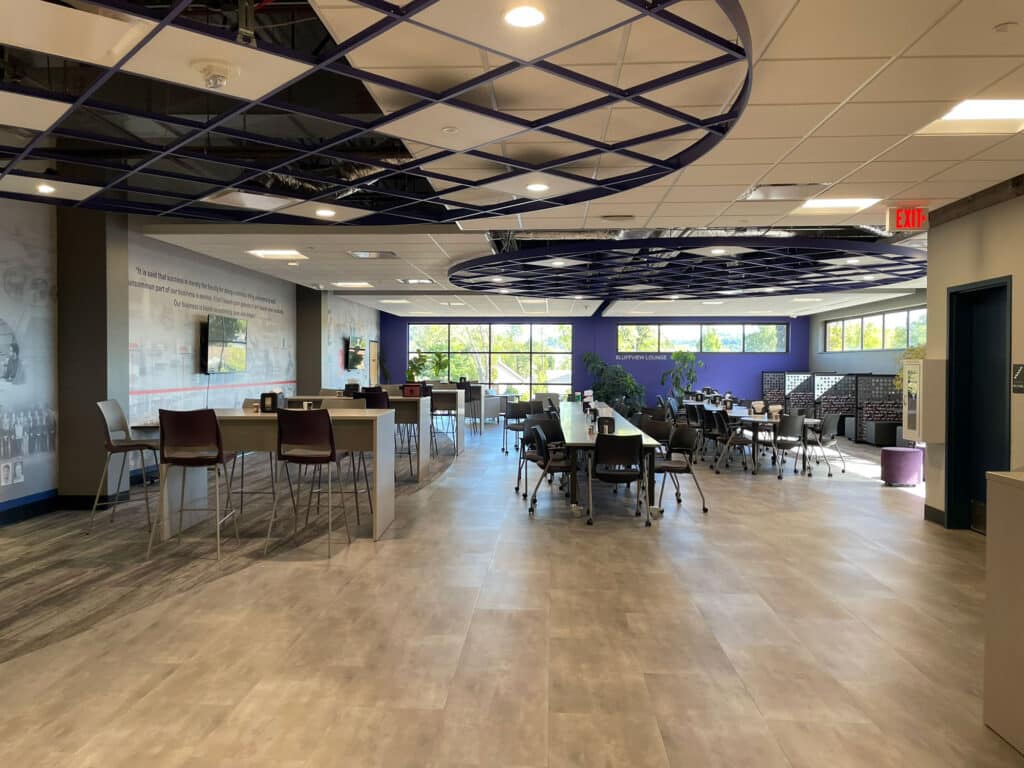 Trane Graduate Training Program Large Gathering Space with nice ceiling detail