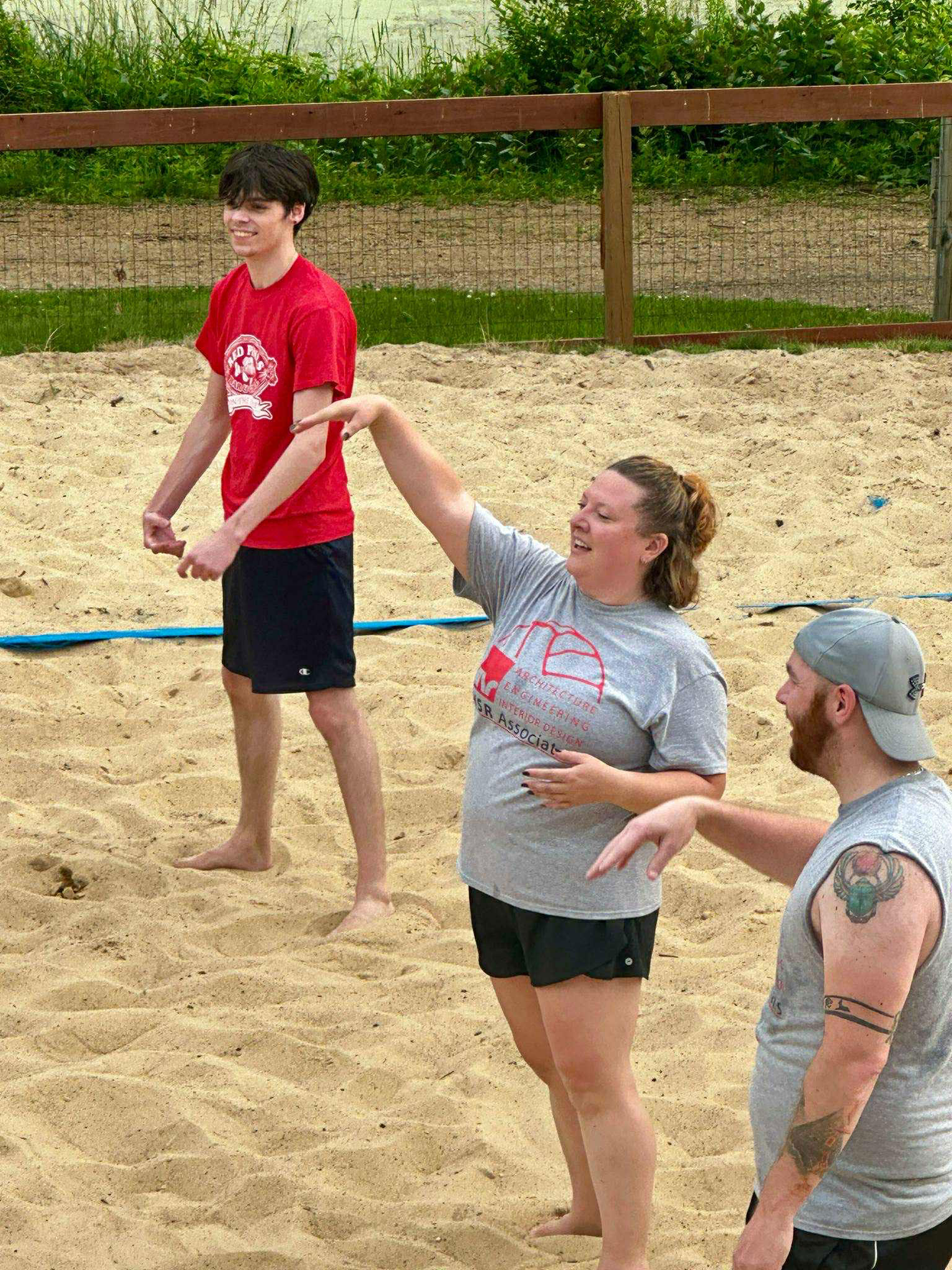 Volley-Ball HSR employees playing volleyball
