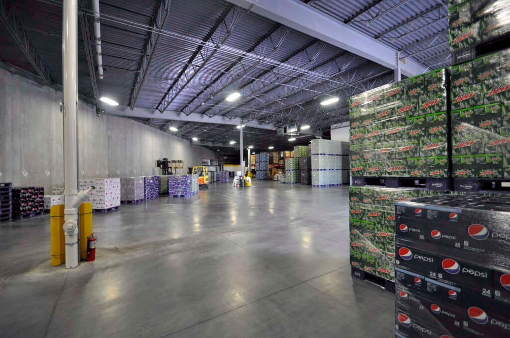 Pepsi inside warehouse