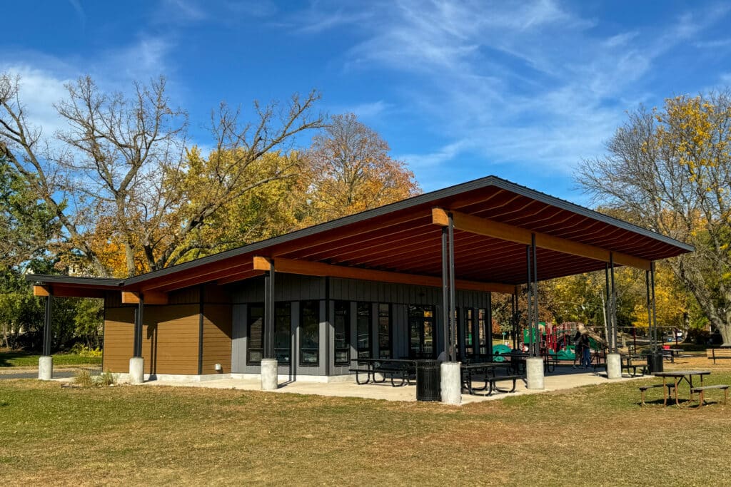 Park Shelter Designed by HSR in Weigent Park La Crosse, WI