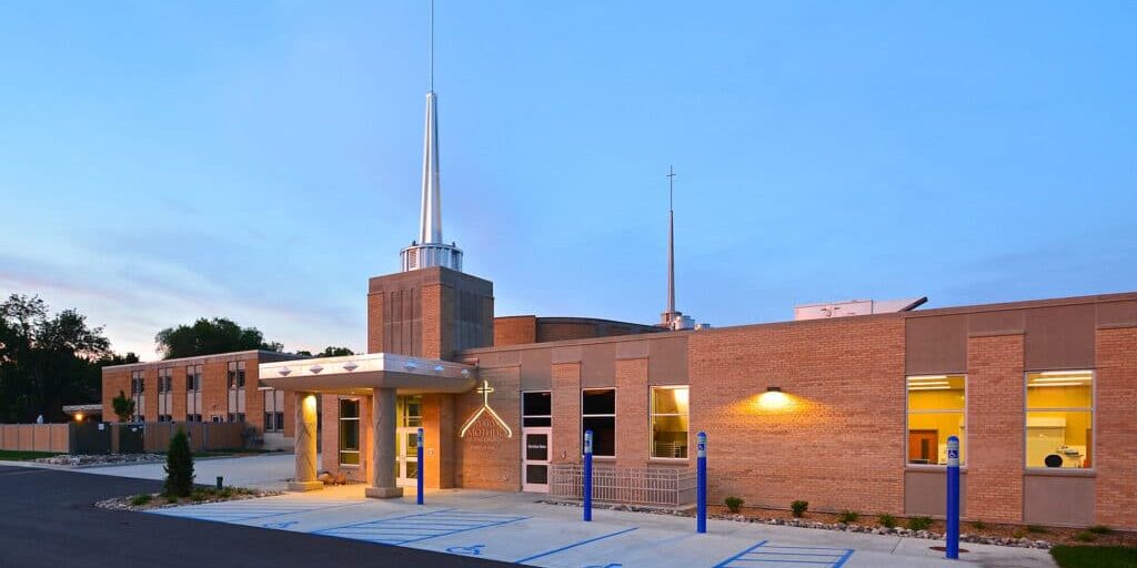 MMOC Exterior Image of the Parish Hall Addition to the Church